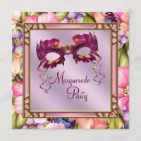 Fiesta de Mascarada de Mascarada Púrpura Rosa Cali