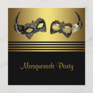 Invitación Fiesta de Máscaras de Mardi Gras