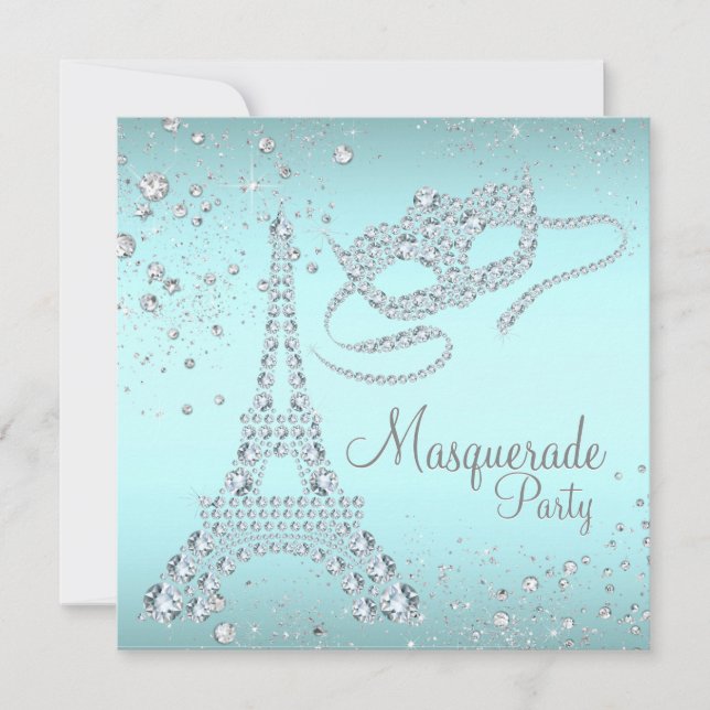 Invitación Fiesta de Máscaras en París (Anverso)