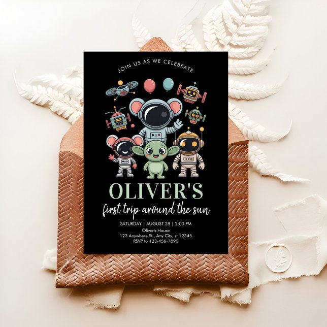 Invitación Fiesta de Mascotas Astronautas (Subido por el creador)