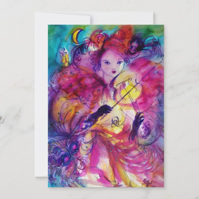 INVITACIÓN FIESTA DE MASQUERADE NOCHE (Anverso)