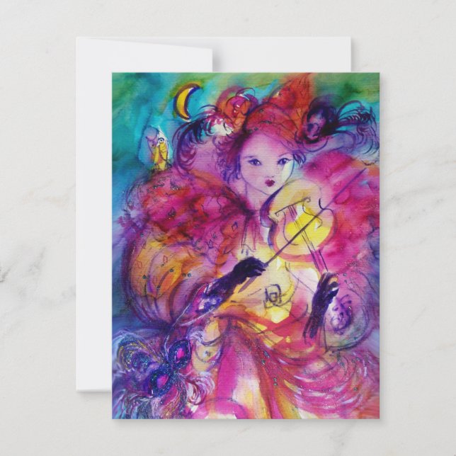 INVITACIÓN FIESTA DE MASQUERADE NOCHE (Anverso)