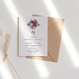Invitación Fiesta de matrimonio para Navidades de flores de i