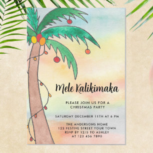 Invitación Fiesta de Mele Kalikimaka