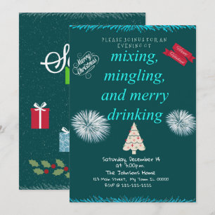 Invitación Fiesta de mezclado, ingling y bebería de moras