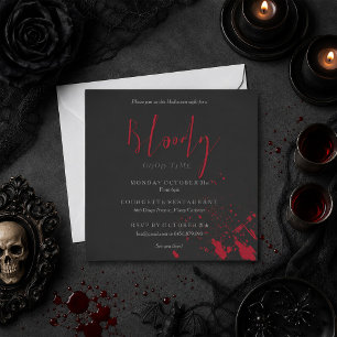 Invitación Fiesta de miedo con buen tiempo sangriento