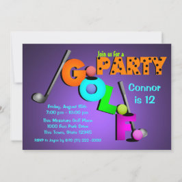 Invitación Fiesta de minigolf