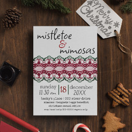 Invitación Fiesta de Mistletoe y Mimosas