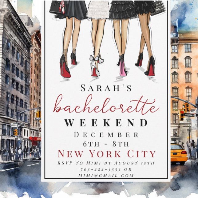 Invitación Fiesta de Moda de fin de semana de Bachelorette en (Subido por el creador)