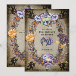 Invitación Fiesta de moda de Halloween invita a acuarela