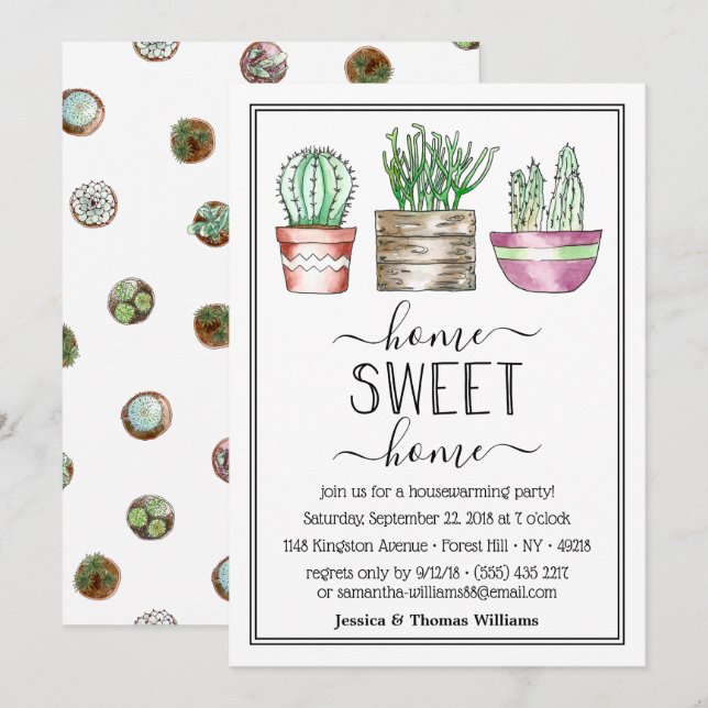 Invitación Fiesta de moda de plantas artesanales para el cale (Anverso / Reverso)