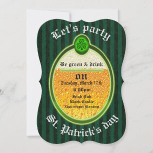 Invitación Fiesta de moda "Día de San Patricio"