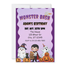 Fiesta de monstruos, cumpleaños de Halloween