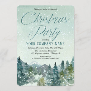 Invitación fiesta de montañas rusas y Navidades de compañías 