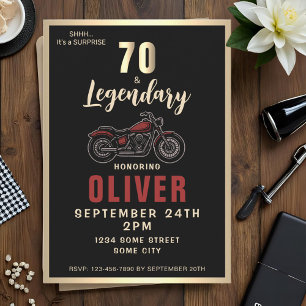 Invitación Fiesta de motocicletas de 70 años de antigüedad