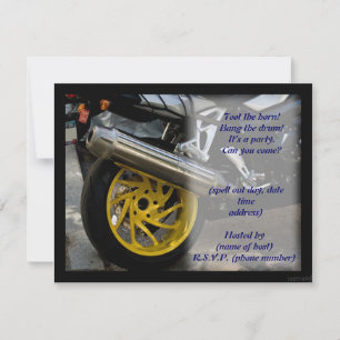 Invitación fiesta de motocicletas invitar