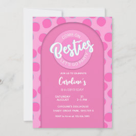 Invitación Fiesta de muñeca rosa, Chica Cumpleaños
