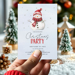 Invitación Fiesta de muñecos de nieve y Navidades de nieve