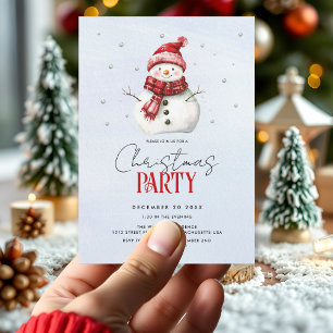Invitación Fiesta de muñecos de nieve y Navidades de nieve