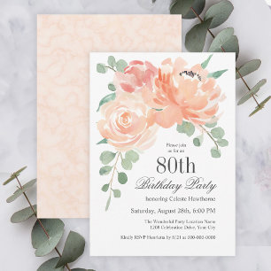 Invitación Fiesta de Nacimiento Floral Feminina
