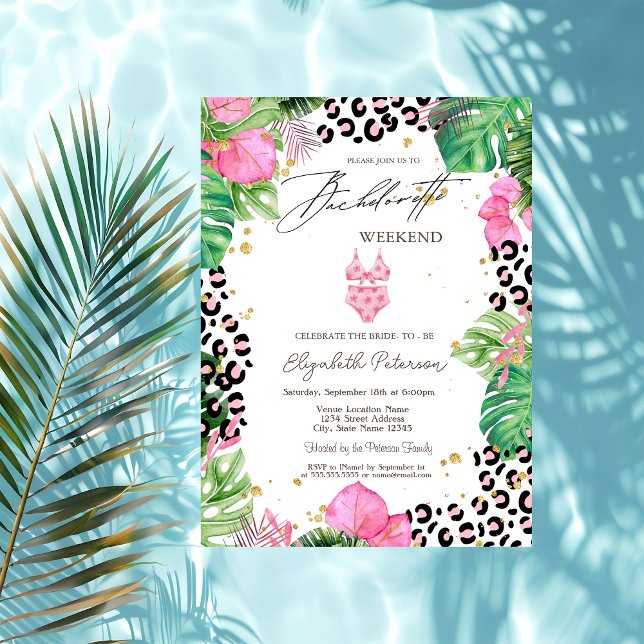 Invitación Fiesta de natación para niños Hibiscus (Subido por el creador)