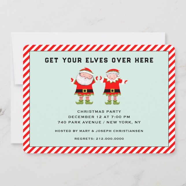 Invitación Fiesta de Navidad (Anverso)