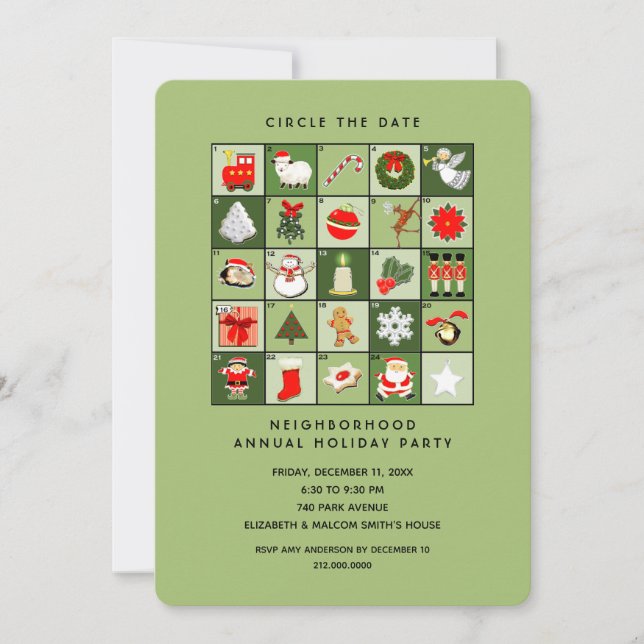 Invitación Fiesta de Navidad (Anverso)