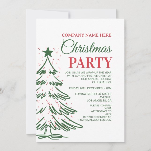 Invitación  Fiesta de Navidad  (Anverso)