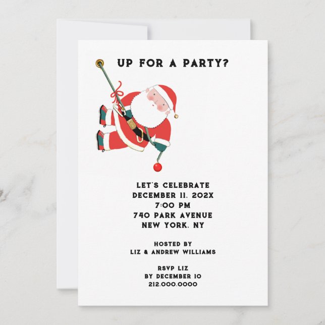 Invitación Fiesta de Navidad (Anverso)