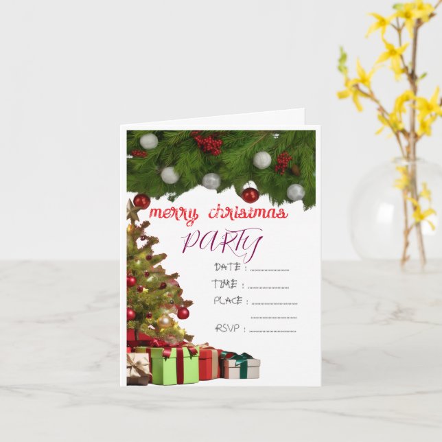 invitación fiesta de navidad (flor amarilla)