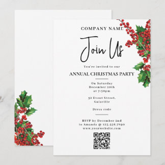 Invitación Fiesta de Navidad anual de la oficina corporativa