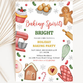 Invitación Fiesta de Navidad Baking Spirits Bright