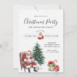 Invitación Fiesta de Navidad Botánica de Invierno