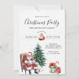 Invitación Fiesta de Navidad Botánica de Invierno