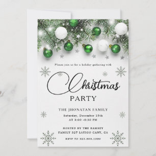 Invitación Fiesta de Navidad Botánica de Invierno