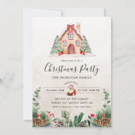 Invitación Fiesta de Navidad Botánica de Invierno