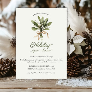 Invitación Fiesta de Navidad Casa Abierta de Vacaciones Muérd