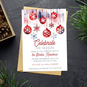 Invitación fiesta de Navidad celebra la temporada