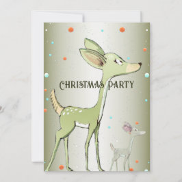 Invitación Fiesta de Navidad Ciervos Verdes Fiestas Bonito