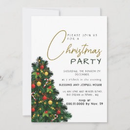 Invitación Fiesta de Navidad con Alegría Moderna Elegante