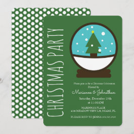 Invitación Fiesta de Navidad con Bola de Nieve Moderna