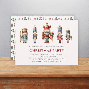 Invitación Fiesta de Navidad con cascanueces moderno   