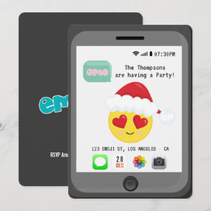 Invitación Fiesta de Navidad con Emoji