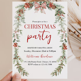 Invitación Fiesta de Navidad con Guirnalda