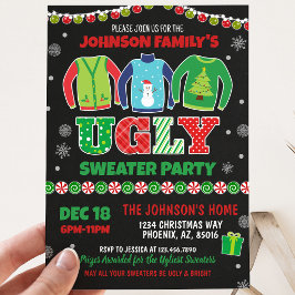 Invitación Fiesta de Navidad con Jersey Feo