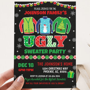 Invitación Fiesta de Navidad con Jersey Feo