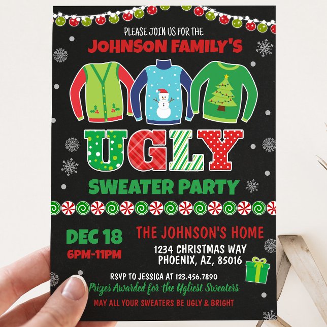 Invitación Fiesta de Navidad con Jersey Feo (Subido por el creador)