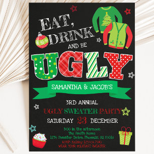 Invitación Fiesta de Navidad con Jersey Feo