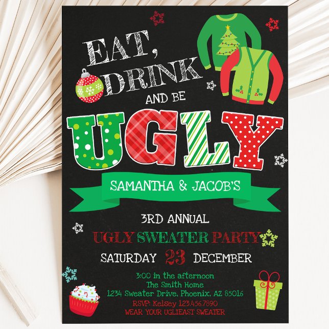 Invitación Fiesta de Navidad con Jersey Feo (Subido por el creador)
