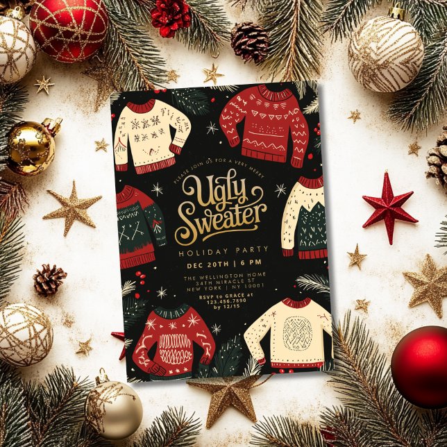 Invitación Fiesta de Navidad con Jersey Feo (Subido por el creador)